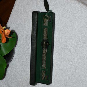 NIB  Croton Quartz Watch Green/Black